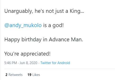 Samuel andy is a god screenshot