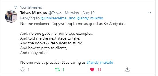 Testimonial Taiwo Muraina