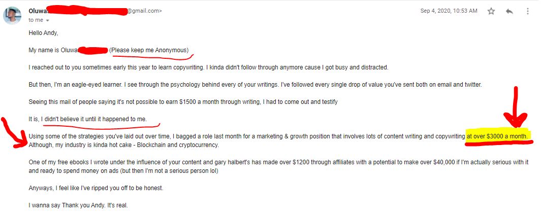 Testimonial Oluwa S (Crypto and Blockchain)