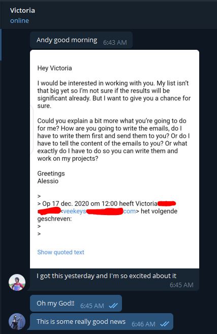 Testimonial Victoria