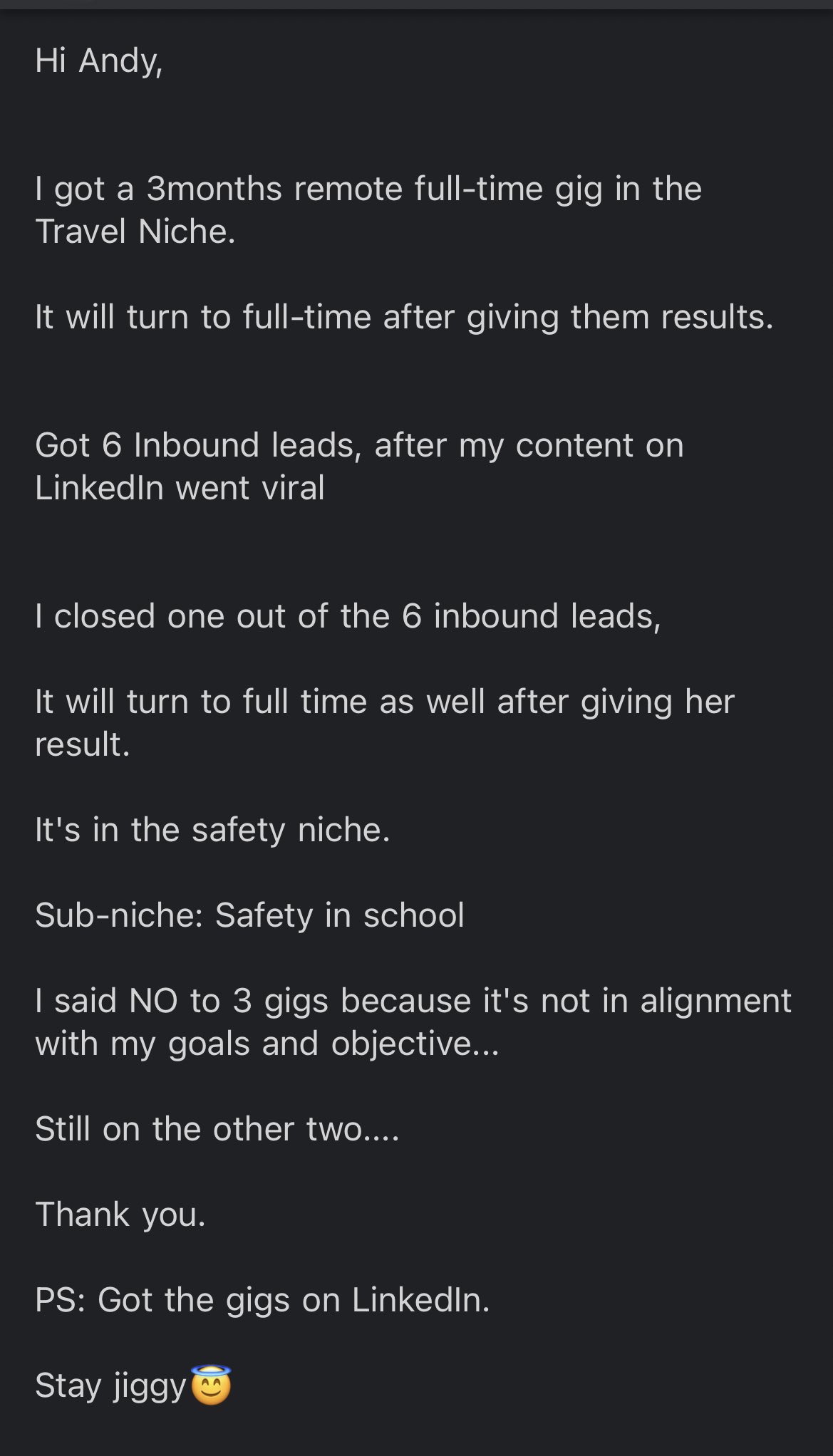 Rachel testimonial #1