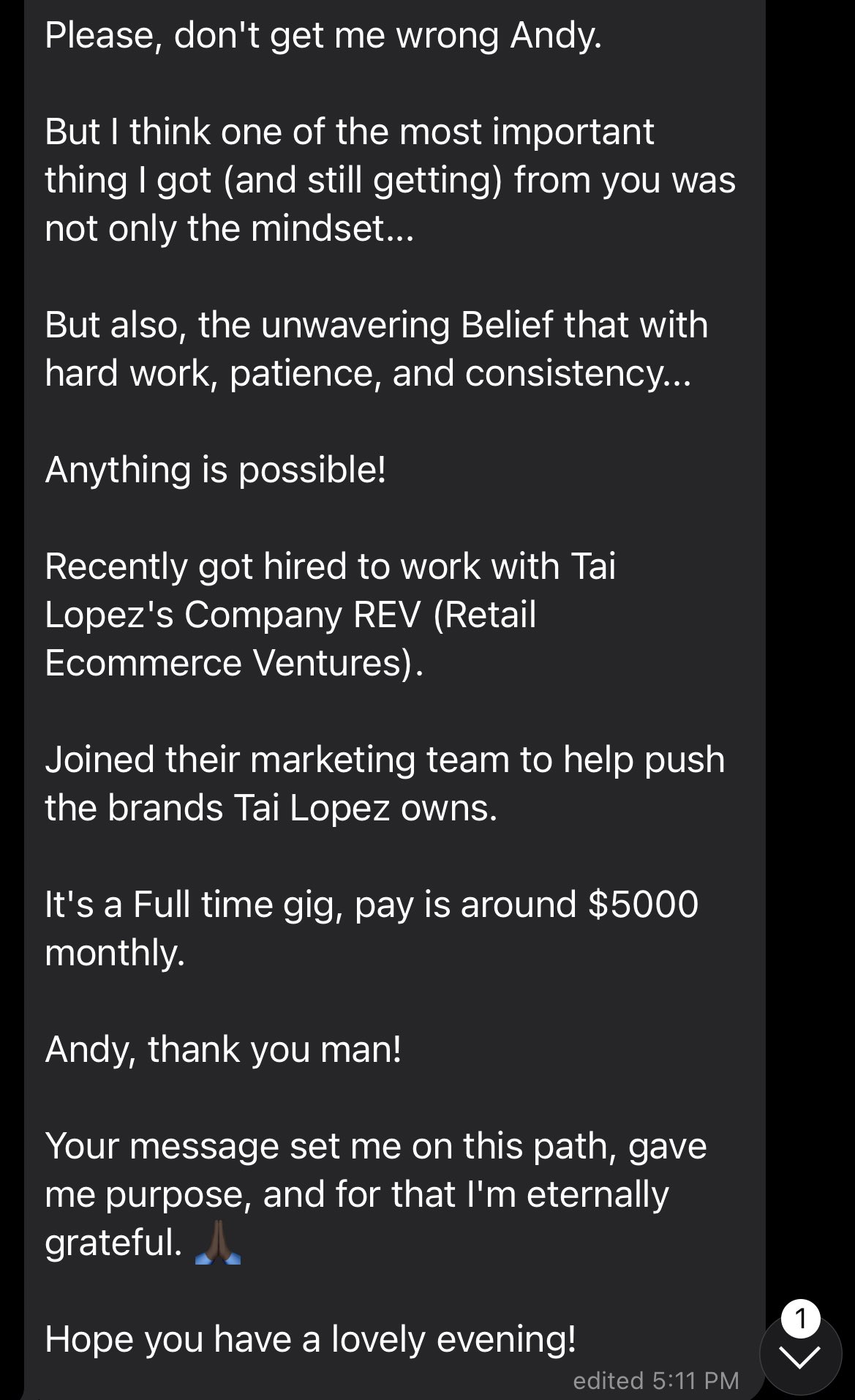 Sadiq Testimonial