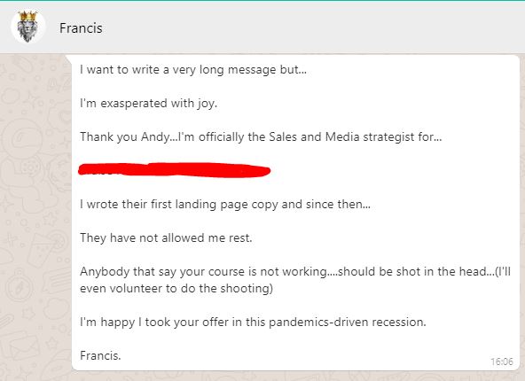 Testimonial-Francis-WhatsApp